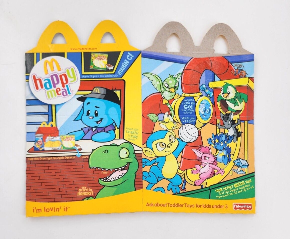 Neopets 2005 McDonald\'s Happy Meal Box Fast Food Advertising Display 