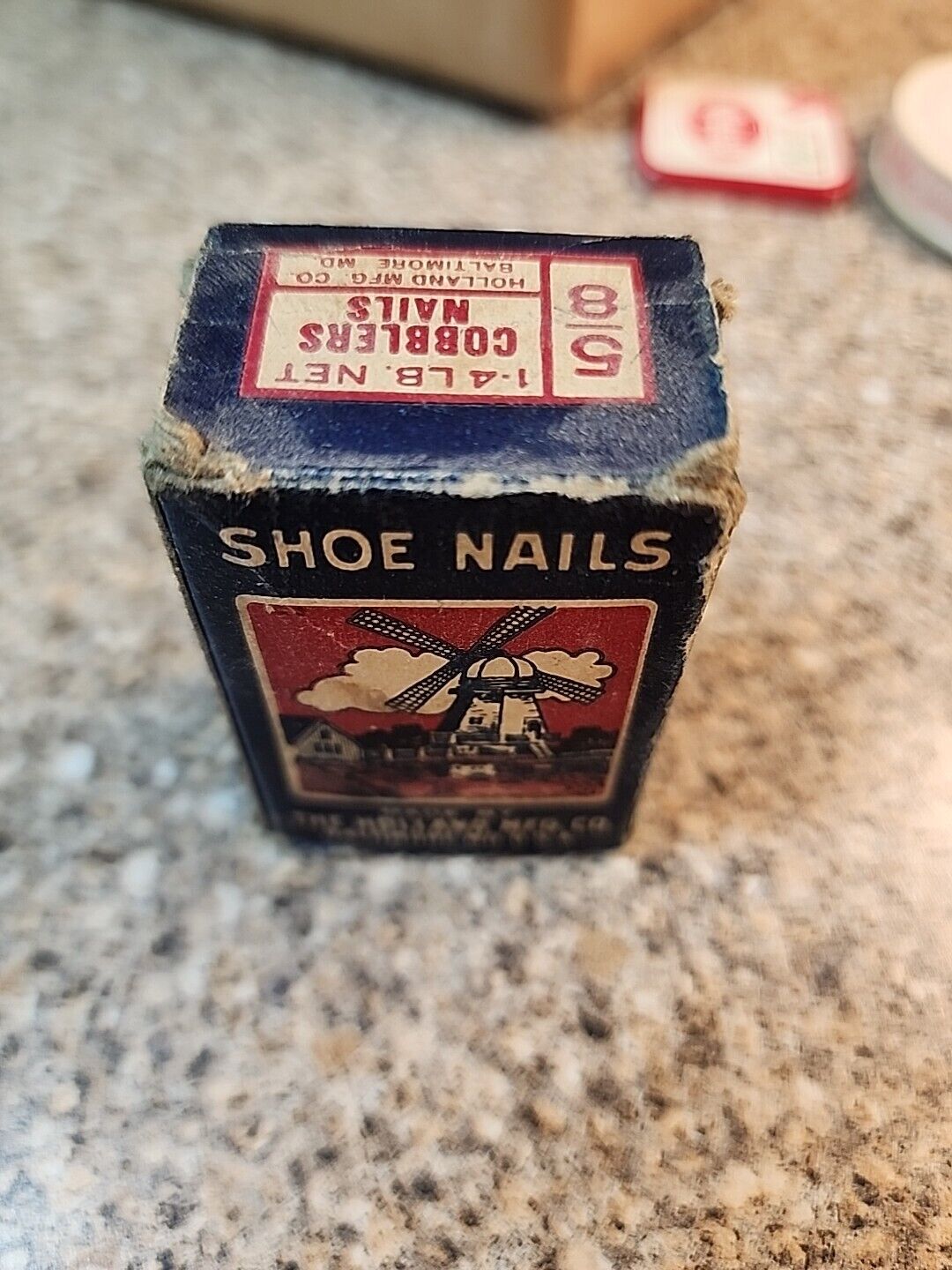 Box Of Vintage Shoe Nails The Holland Mfg Co