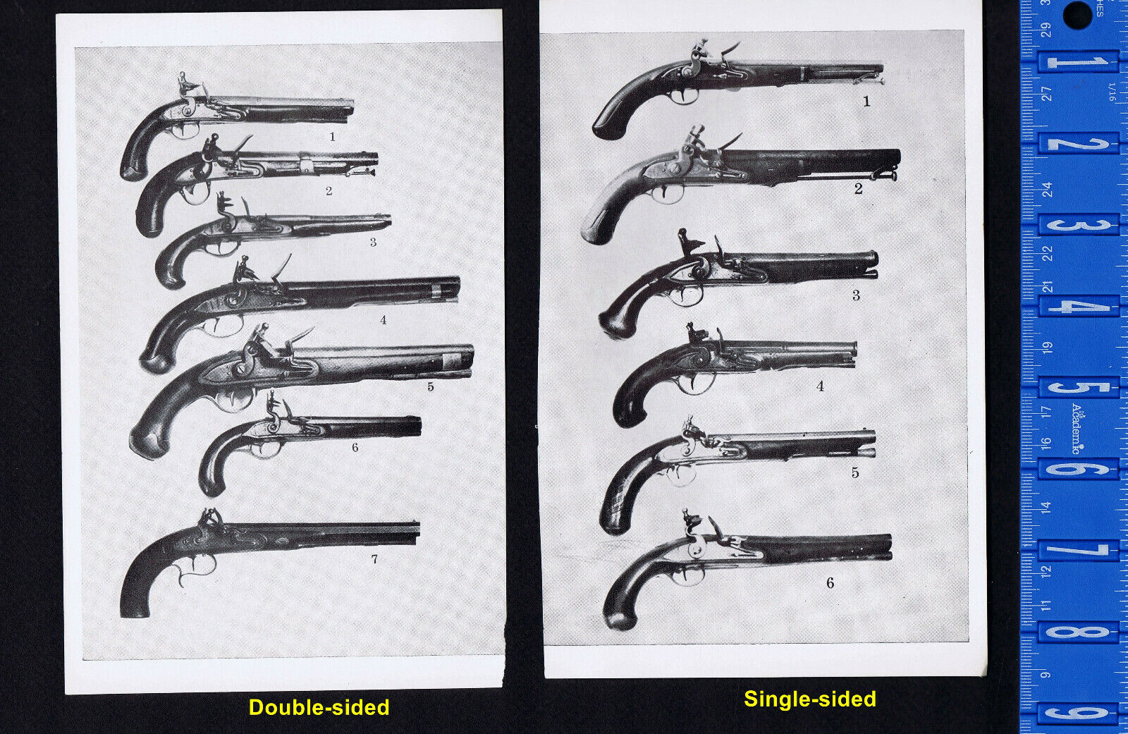 U.S. Secondary Martial Flintlock Pistols - 1947 Gun Collecting Prints Lot #11