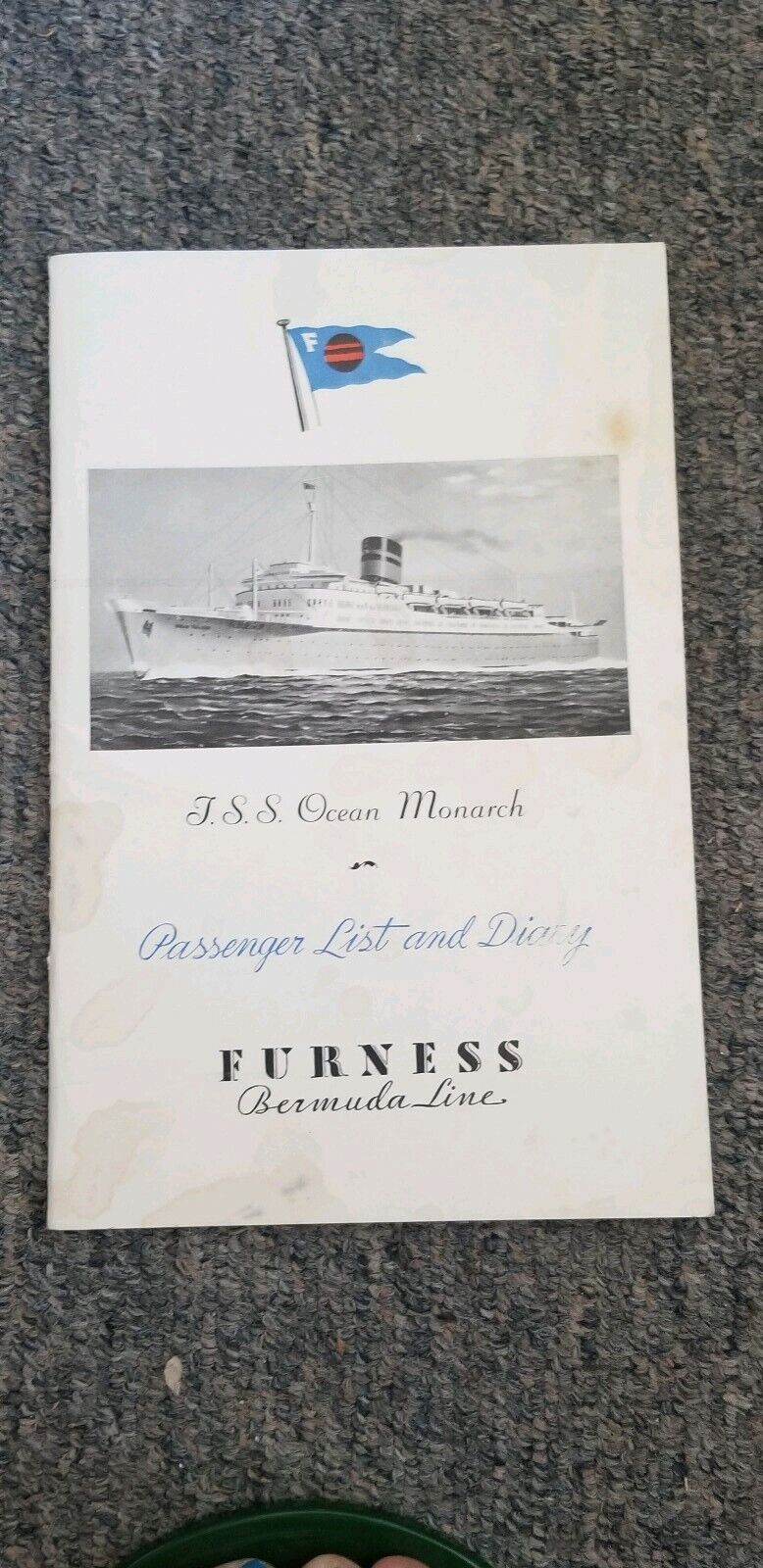 1951 FURNESS BERMUDA LINE OCEAN MONARCH ZEMBO SHRINE CRUISE PASSENGER LIST diary