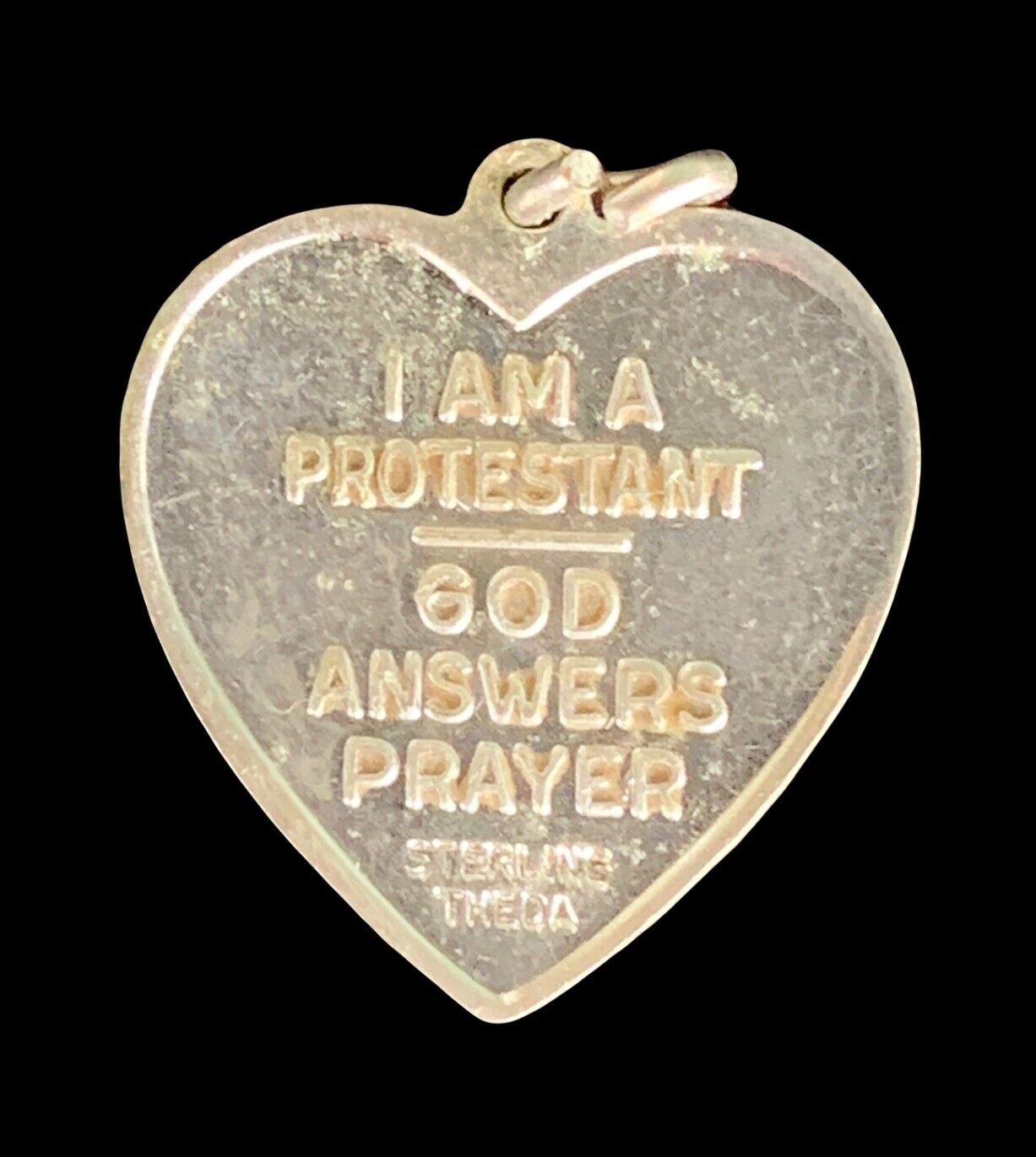 I am a Protestant sterling pendant by Theda Vintage