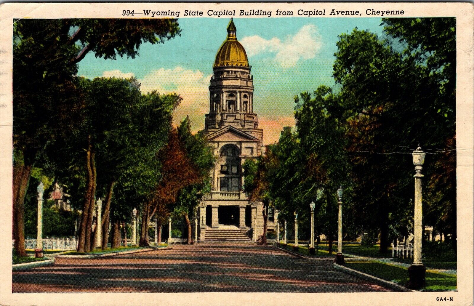 C. 1952 Cheyenne Wyoming State Capitol Building  VTG Postcard 