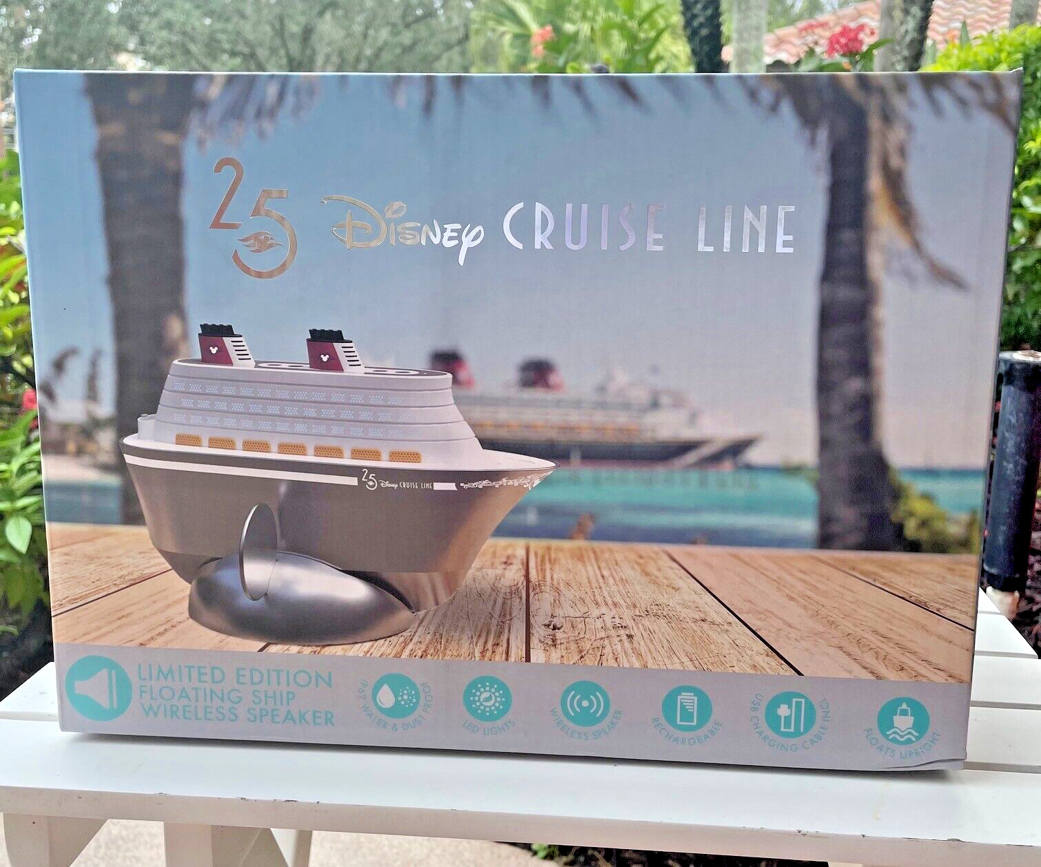 NIB Disney Cruise Line 25th Anniversary Silver Color -Limited Edition Speaker