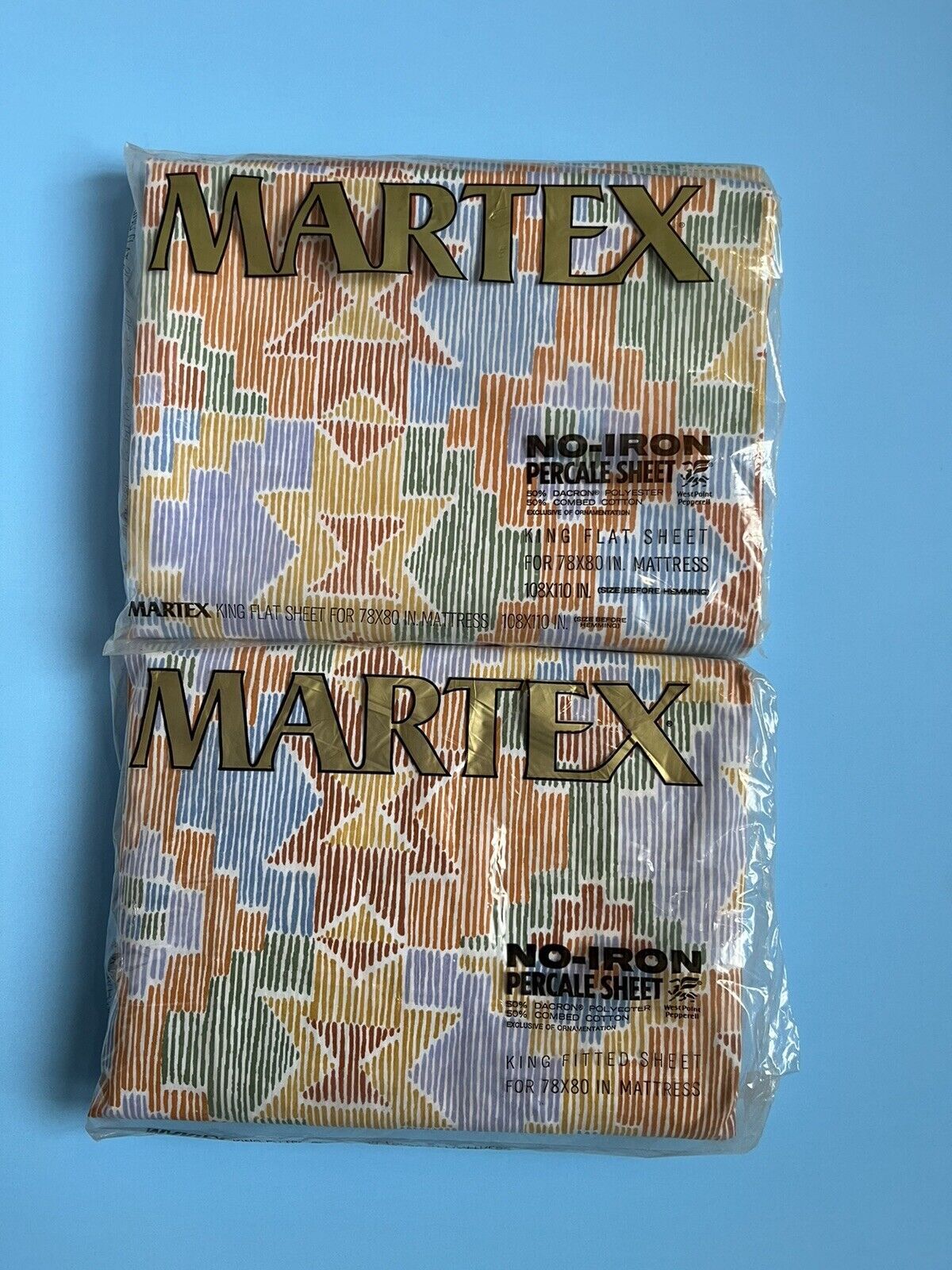 Vintage Deadstock King Size Martex Sheets | Martex West Point Pepperell Sheets