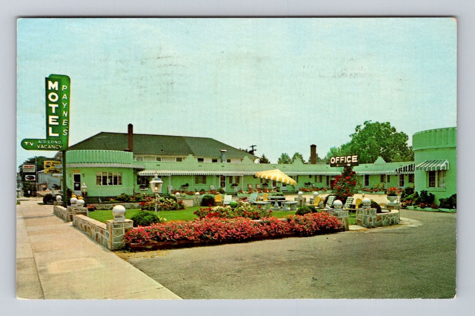 Fredericksburg VA-Virginia, Payne\'s Motel Advertising, Vintage c1975 Postcard