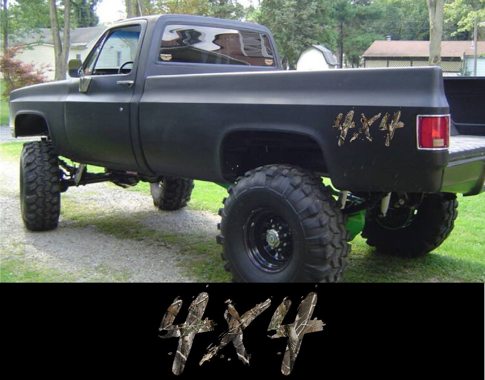 4X4 REALTREE CAMO TRUCK REDNECK DIESEL PICK UP OFF ROAD STICKER DECAL COUNTRY  