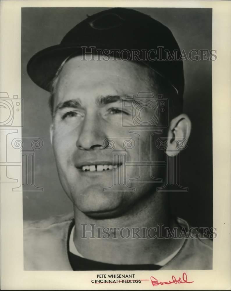 1957 Press Photo Pete Whisenant, Cincinnati Redlegs Baseball - hpx01047