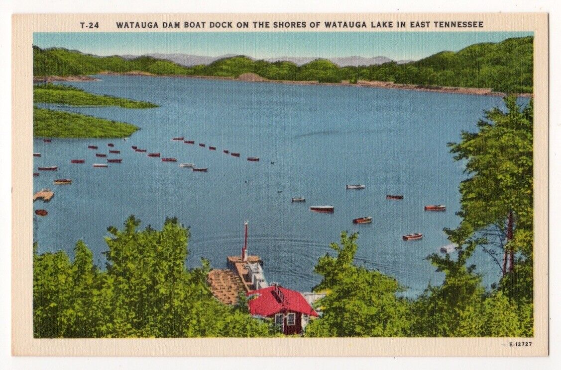 East Tennessee c1940\'s Watauga Dam Boat Dock, Watauga Lake