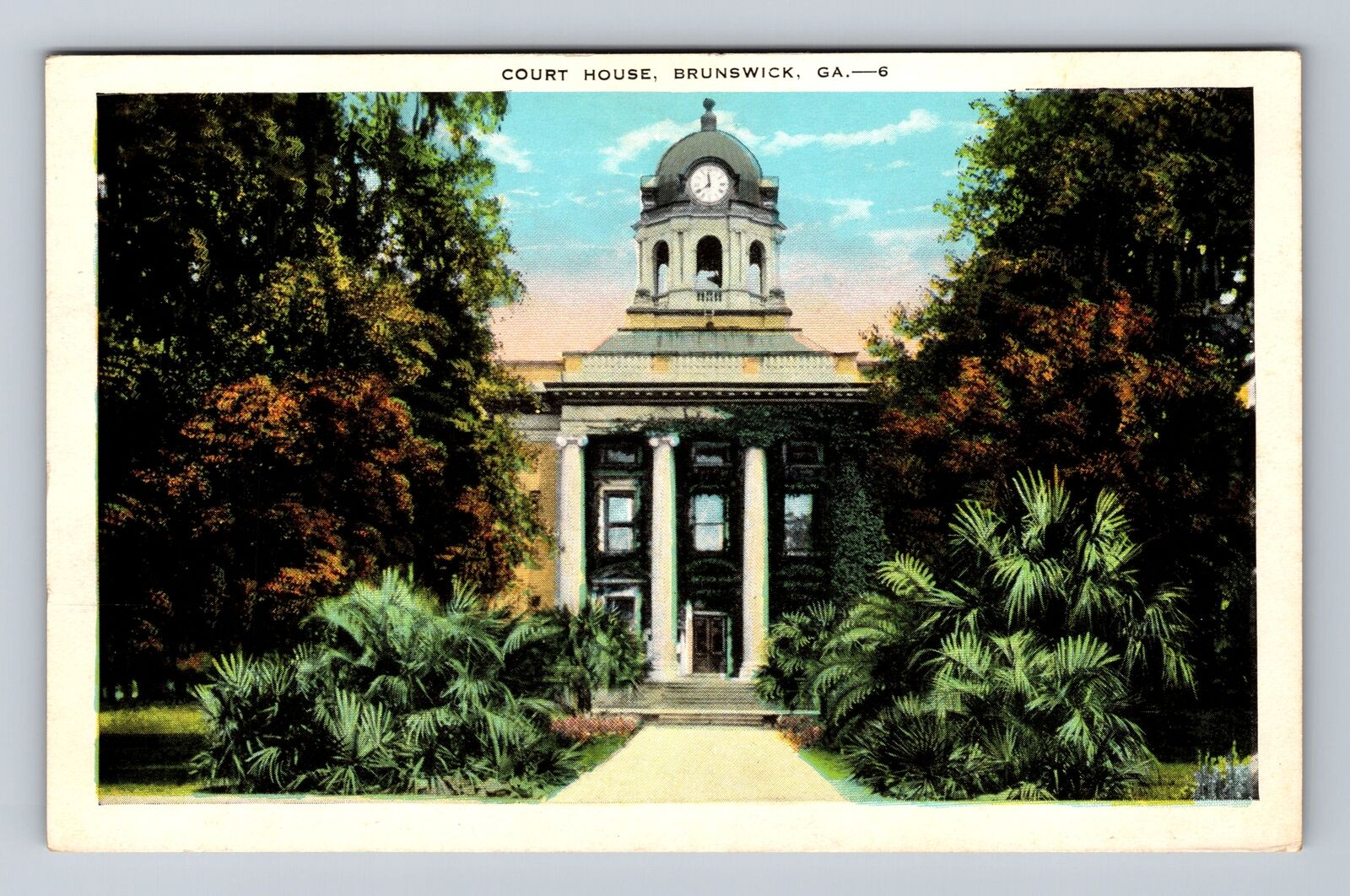 Brunswick GA-Georgia, Court House, Antique, Vintage Postcard