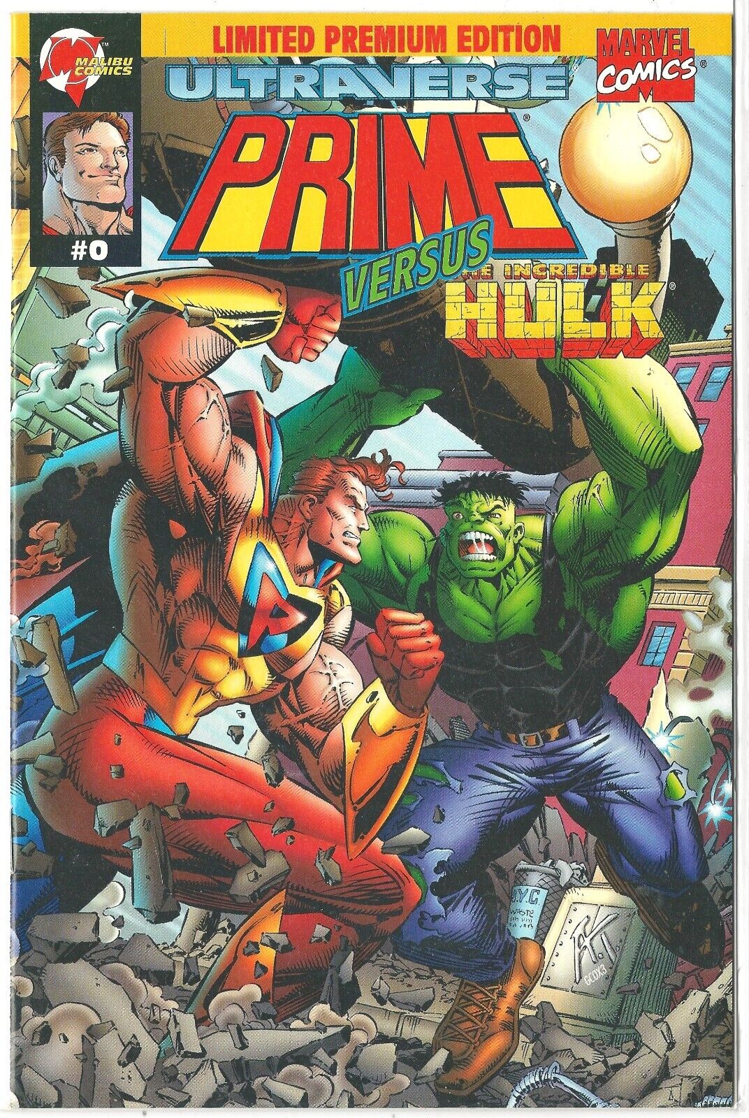 1995 Ultraverse - Prime Vs The Hulk # 0 - High Grade Copy