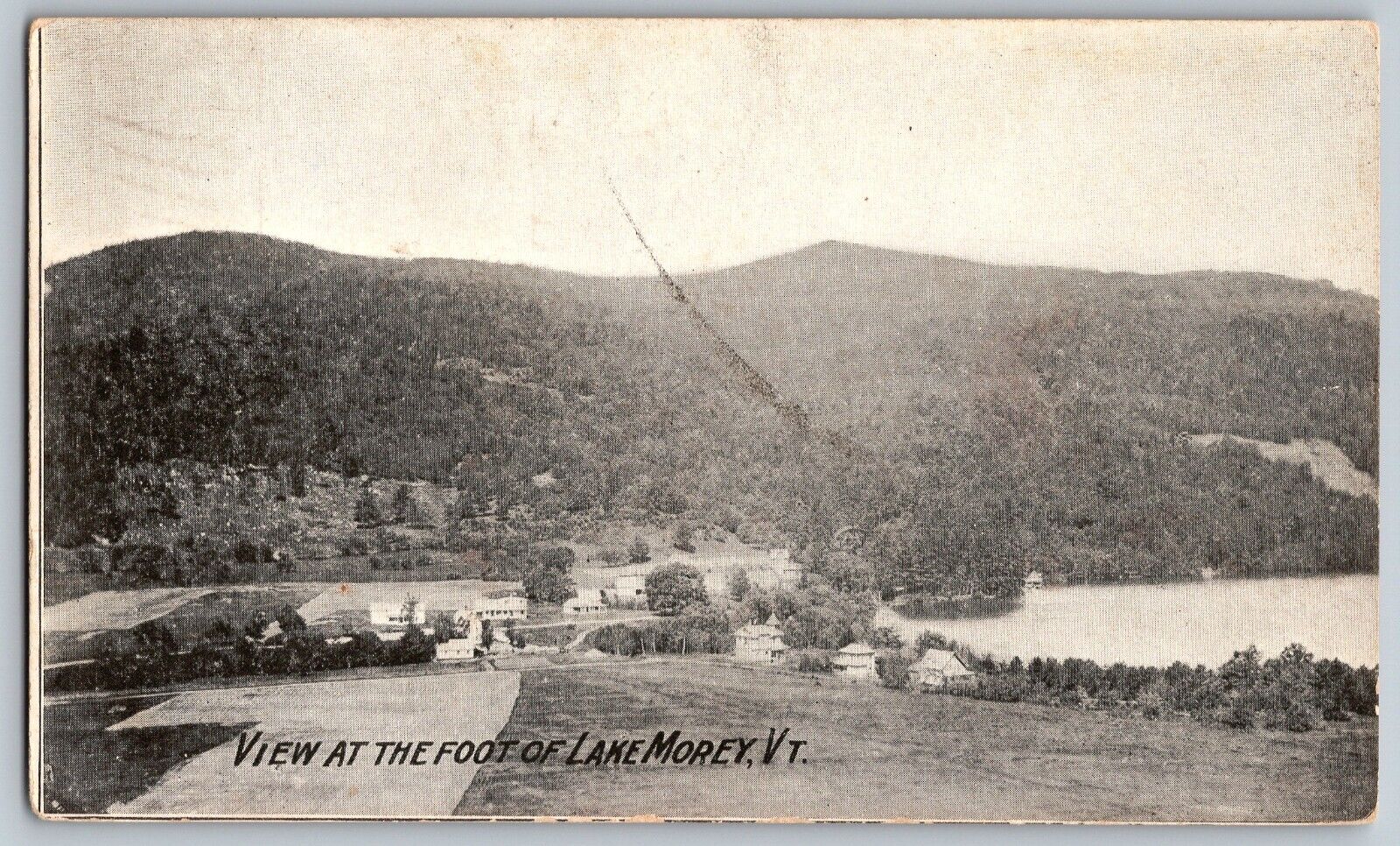 Vermont VT - View of the Foot of Lake Morey - Vintage Postcard - Posted 1907
