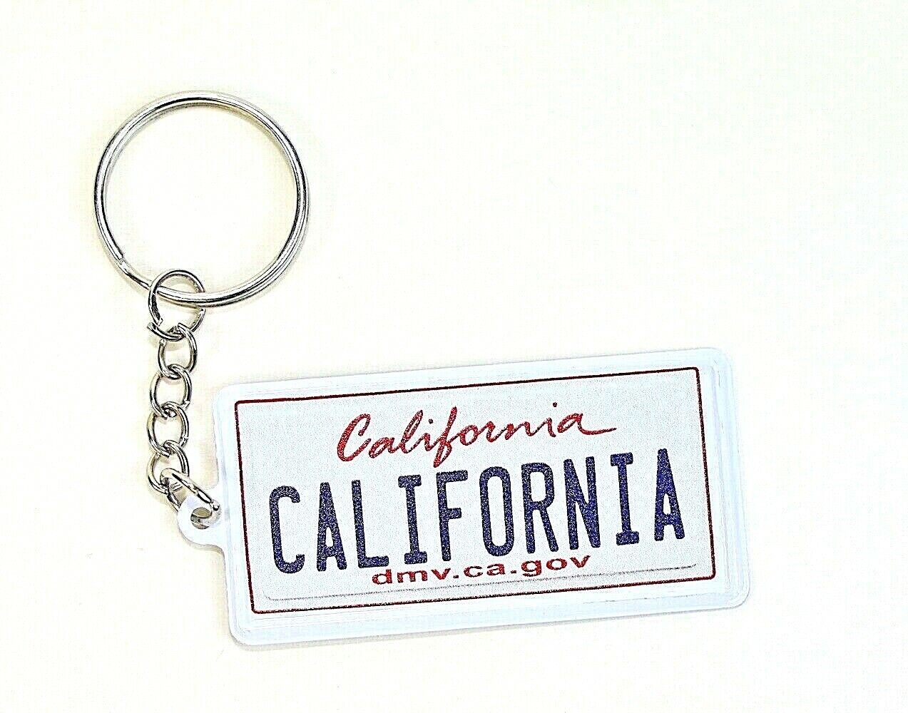 California License Plate Aluminum Ultra-Slim Souvenir Keychain 2.5\