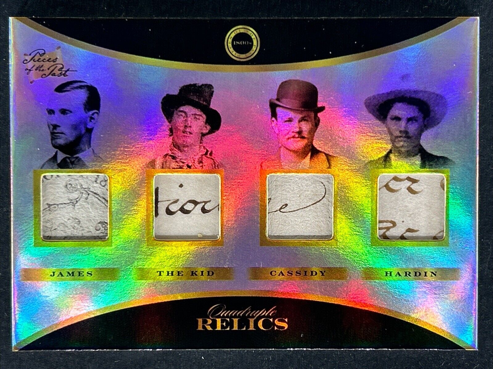 2024 Pieces Of The Past QUAD RELIC # 191 **  JAMES, THE KID, CASSIDY, HARDIN **