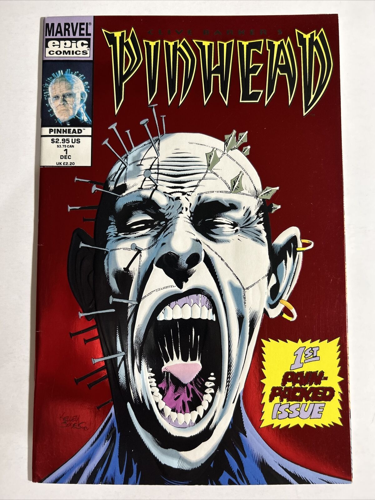Pinhead #1 - 1st Solo Comic Marvel Comic 1993 Clive Barker Kelley Jones Cover