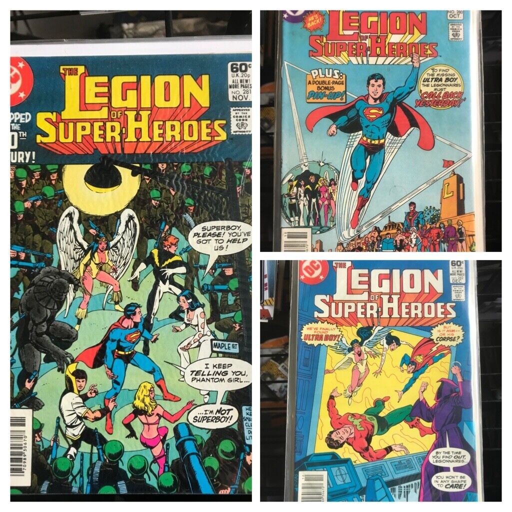 Legion of the Super-Heroes #280 - 282 (1980 DC) Bronze Age Superboy returns vf