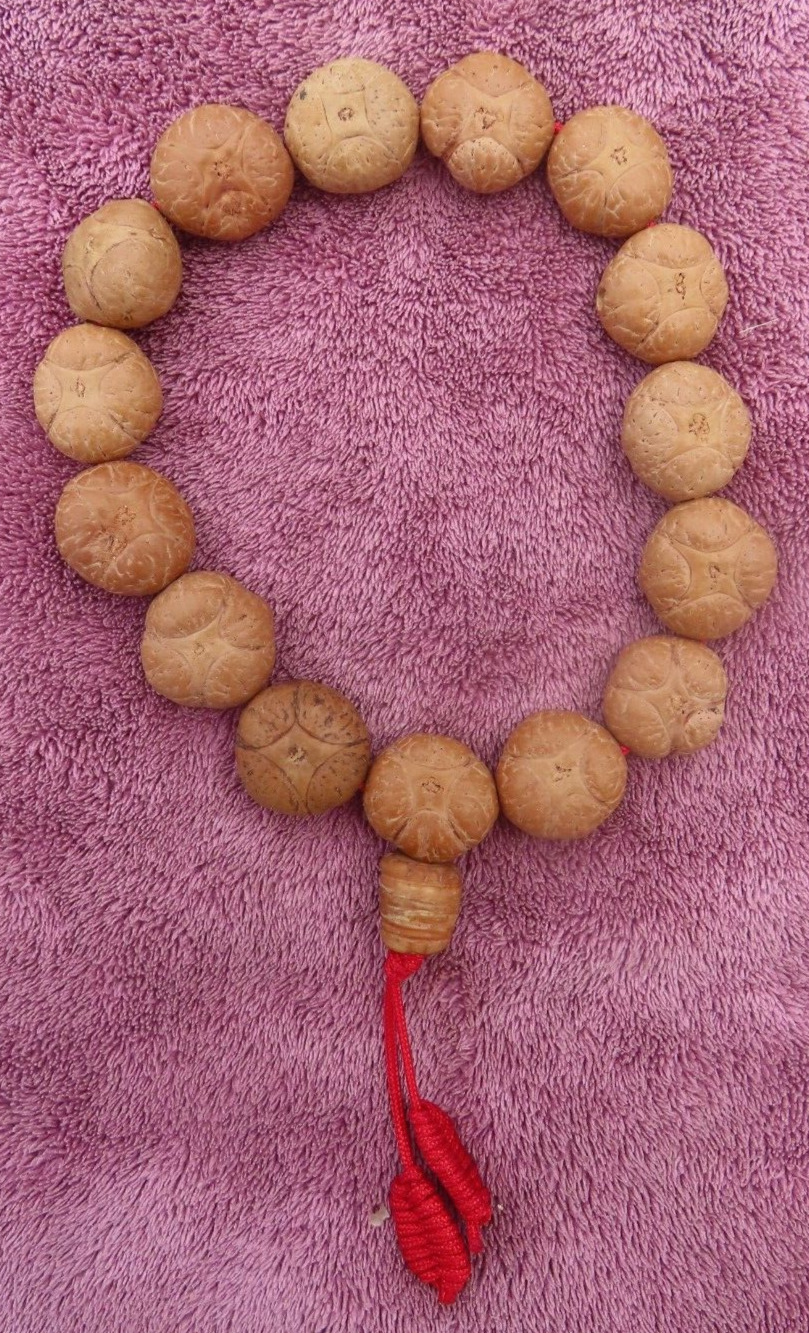 Antique Handmade Tibetan  Buddachitta  Four Eye Seed Bracelet ,  Nepal