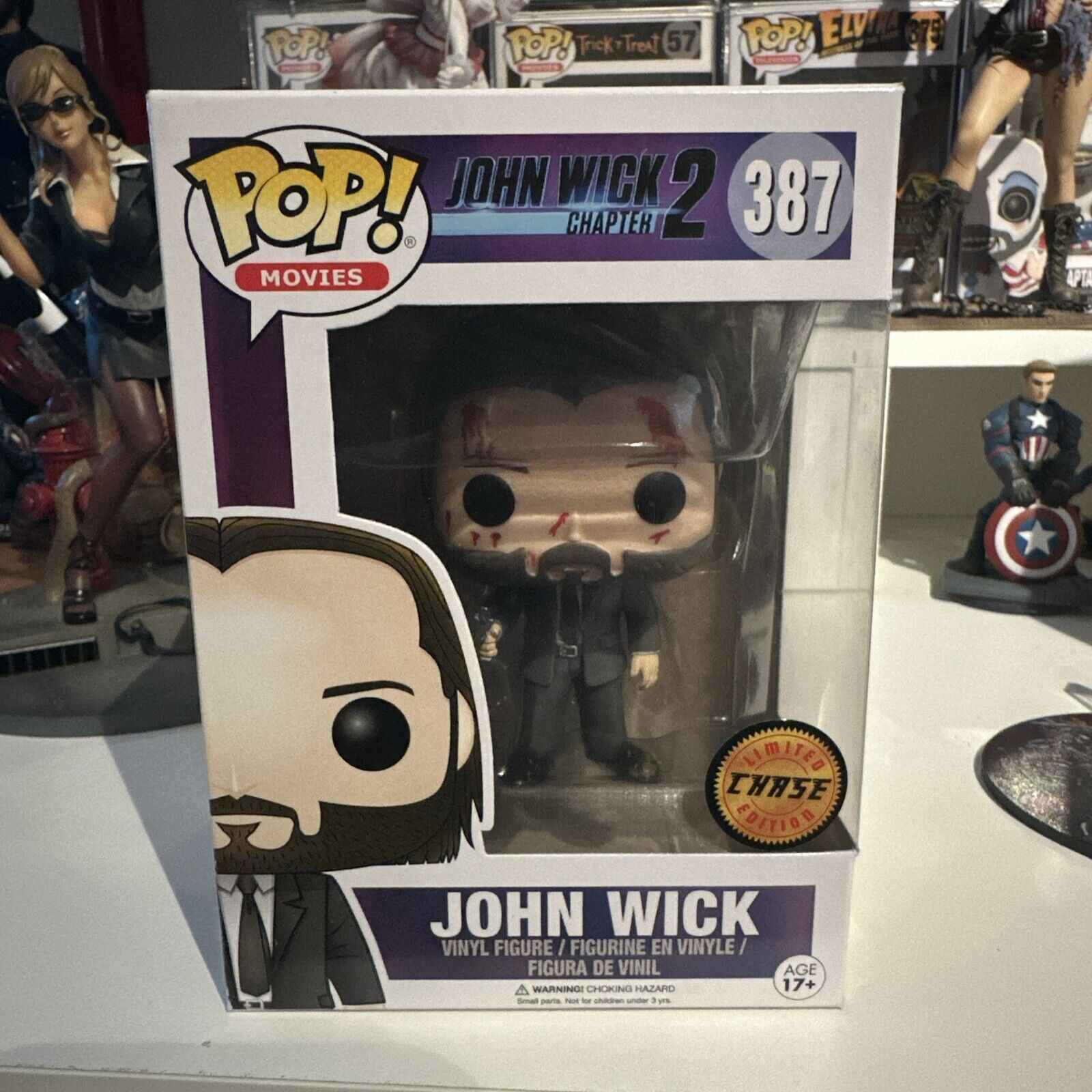 Funko Pop Movies John Wick Chapter 2 CHASE Limited Edition Figure #387 (2017)