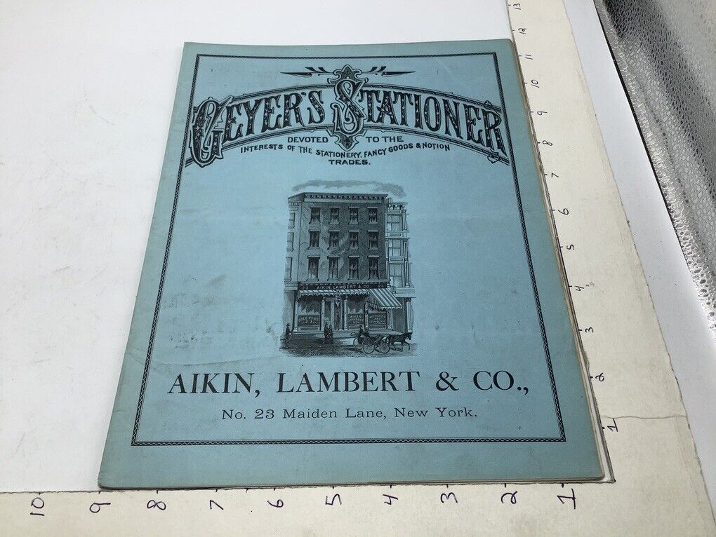 orig GEYER\'S STATIONER june 6, 1878 #28; 16pgs+covers- PENS & MORE