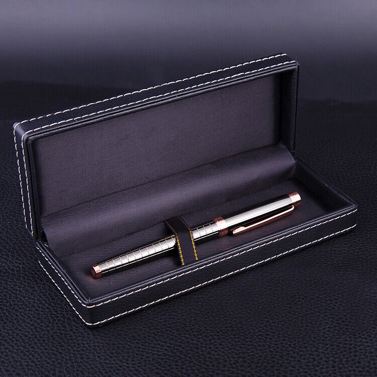 Luxury Black Steel With Bronze Trim Fountain Pen Fine (F) Nib
