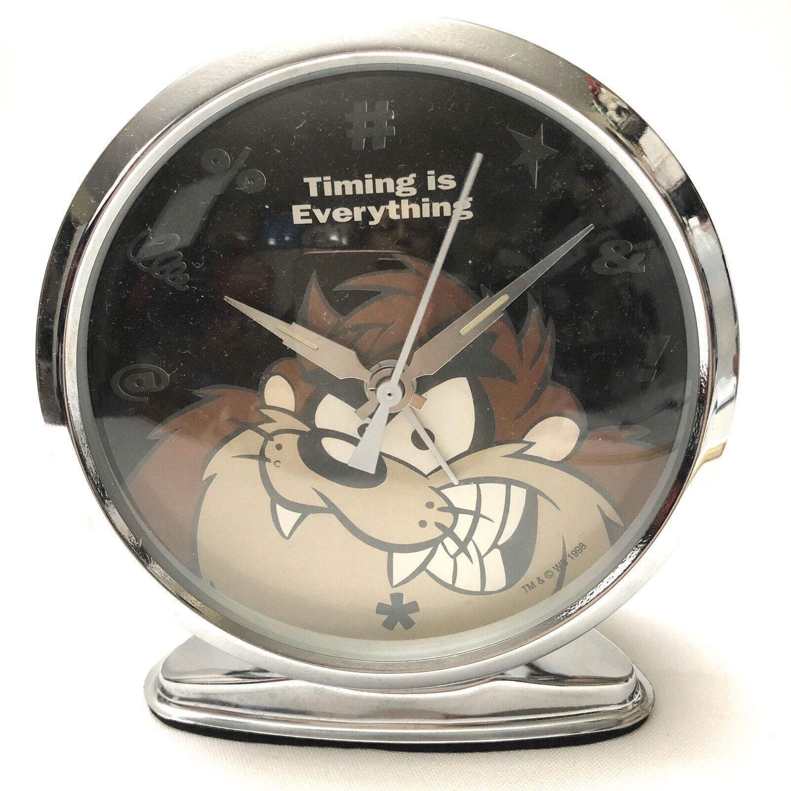 Tasmanian Devil Wind Up Clock Warner Bros  “Timing Is Everything”   
