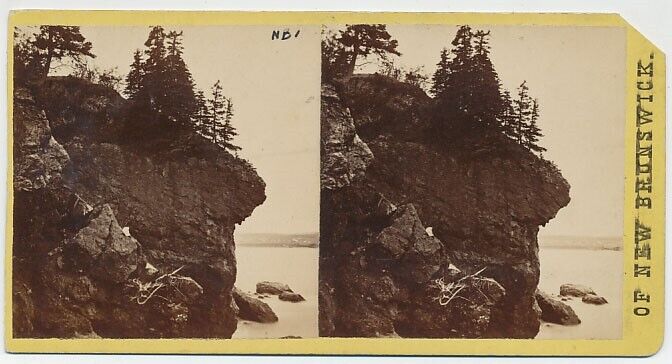 CANADA SV - New Brunswick - Bay of Fundy Cliffs 1870s RARE