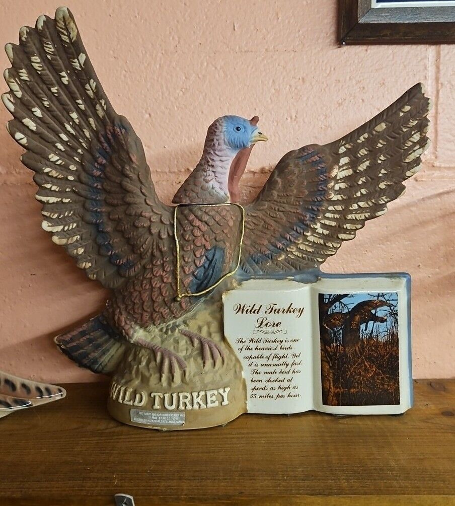 Austin Nichols Vintage  1979 #1 Wild Turkey Lore Decanter Series 2 Ceramic-Empty