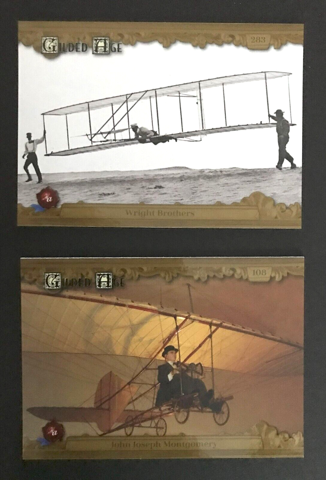 Early Planes    2022 Historic Autographs Gilded Age  RADIANT Cards  1 of  500