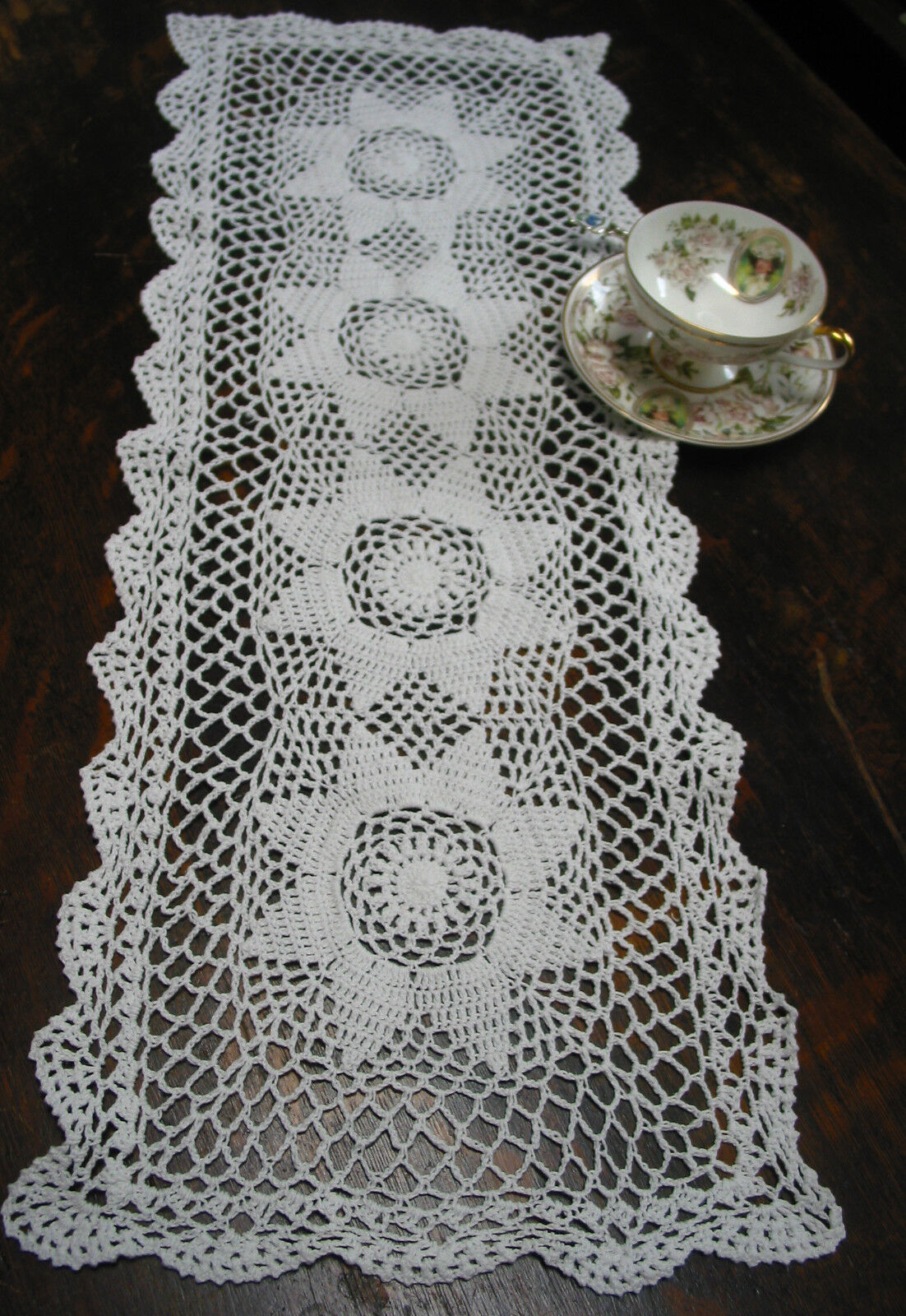 10psc Hand Crochet Lace Table Runners 30