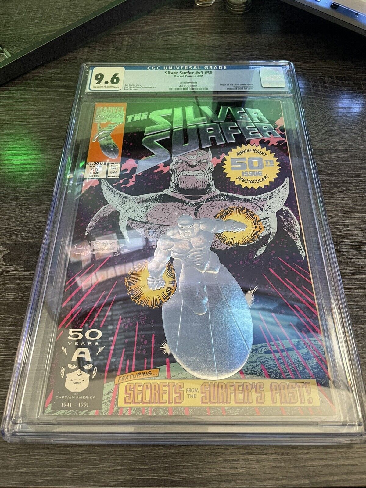 Silver Surfer v3 #50 CGC 9.6 (Jun 1991, Marvel) Silver Foil Cover, 2nd Printing