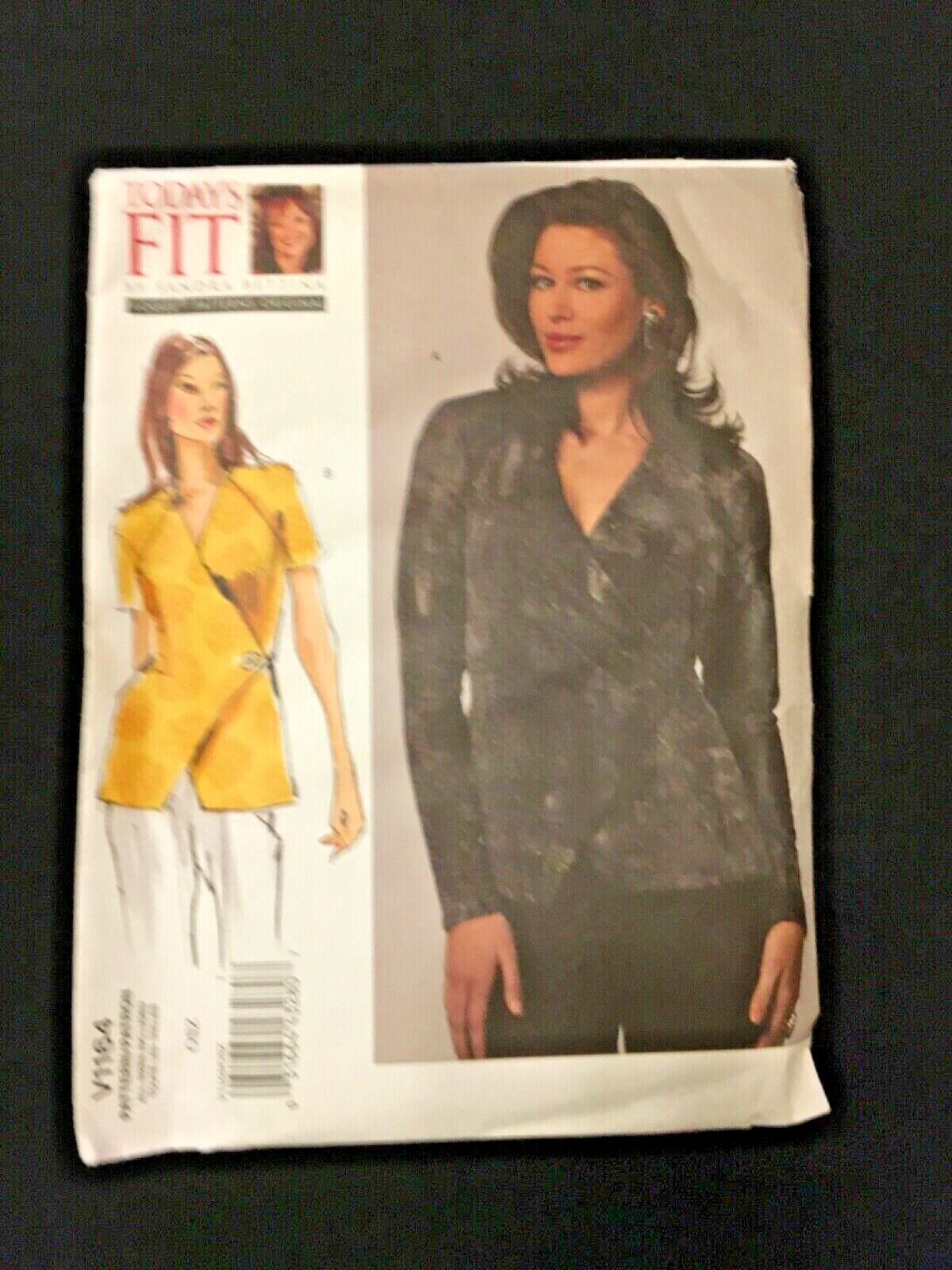 2010 Uncut Todays Fit Wrap Top Jacket Sewing Pattern All Sizes Vogue 1164