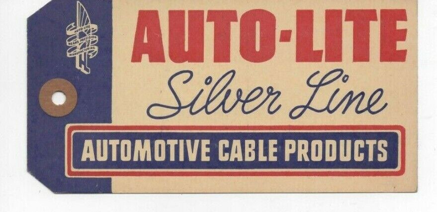 Vintage, AUTO-LITE / SILVER LINE / AUTOMOTIVE CABLE PRODUCTS, Product Tag