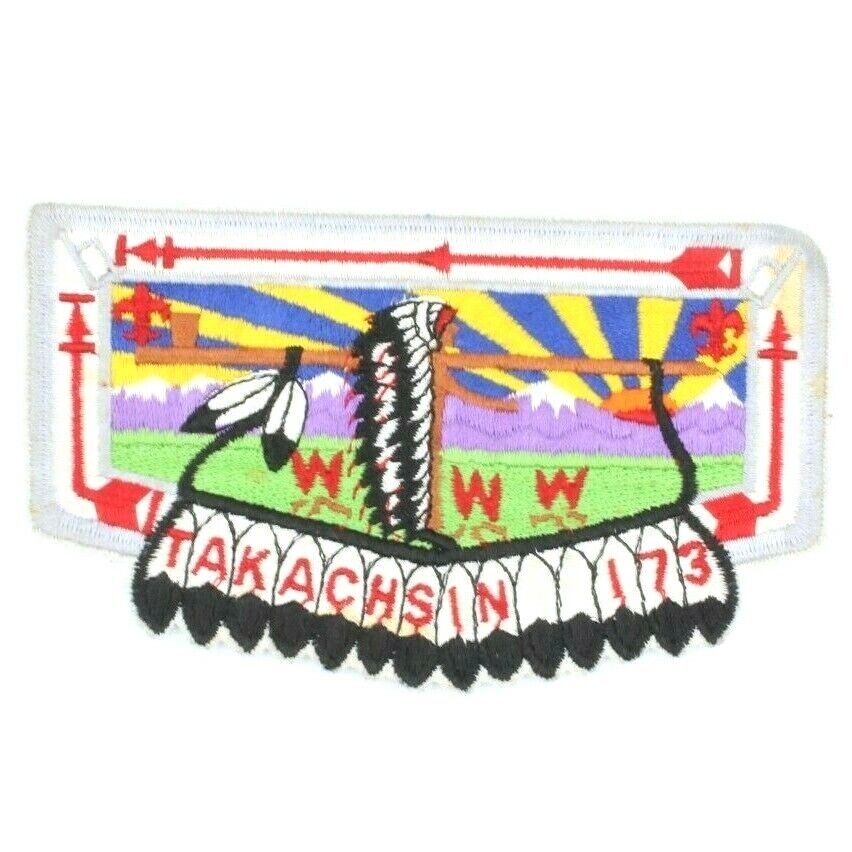 Takachsin Lodge 173 Flap 126 x 76mm Order of the Arrow Patch