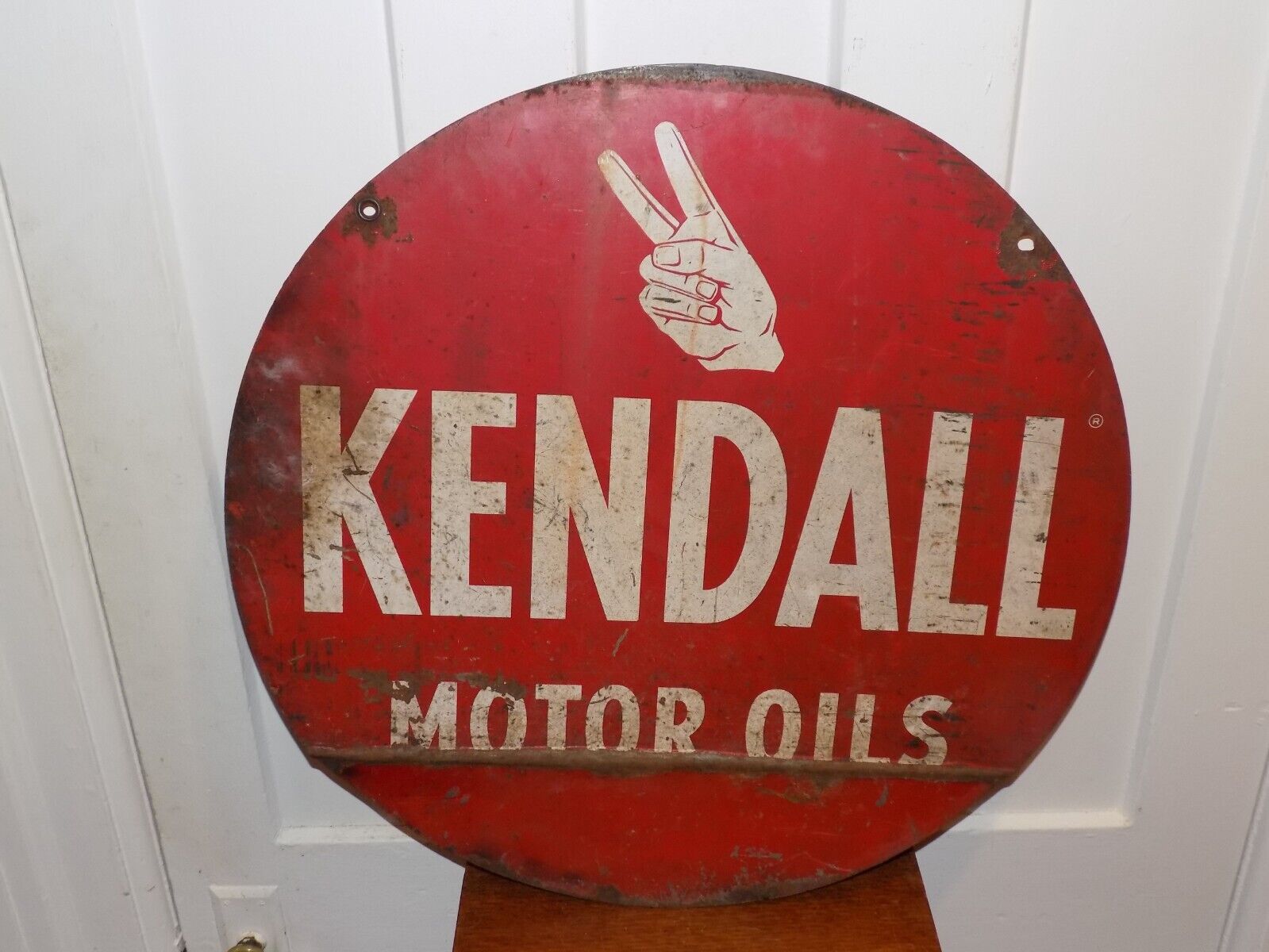Vintage Kendall Motor Oils Metal Double Sided Sign
