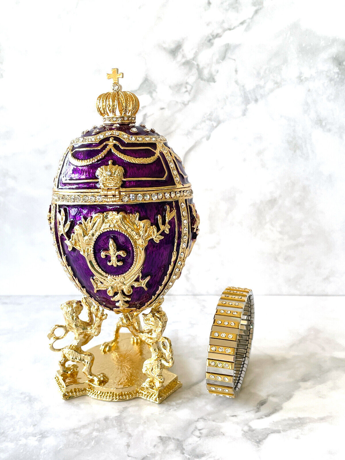 Pierre Lorren Faberge Imperial Collection Faberge Egg Trinket Fabergé egg GOLD