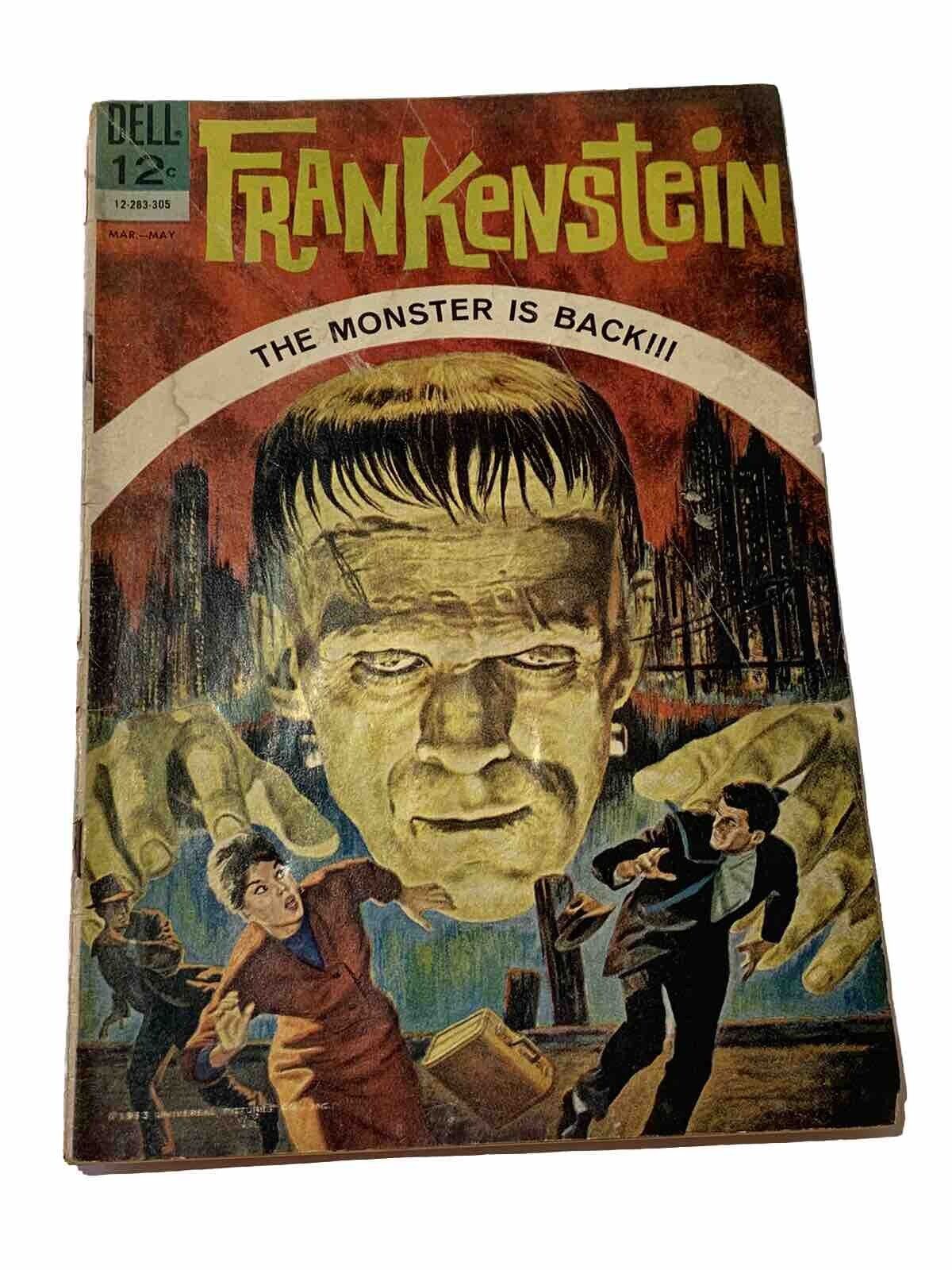 FRANKENSTEIN #1 (1963) Dell 1st Print The Monster Is Back RARE First Printing VG