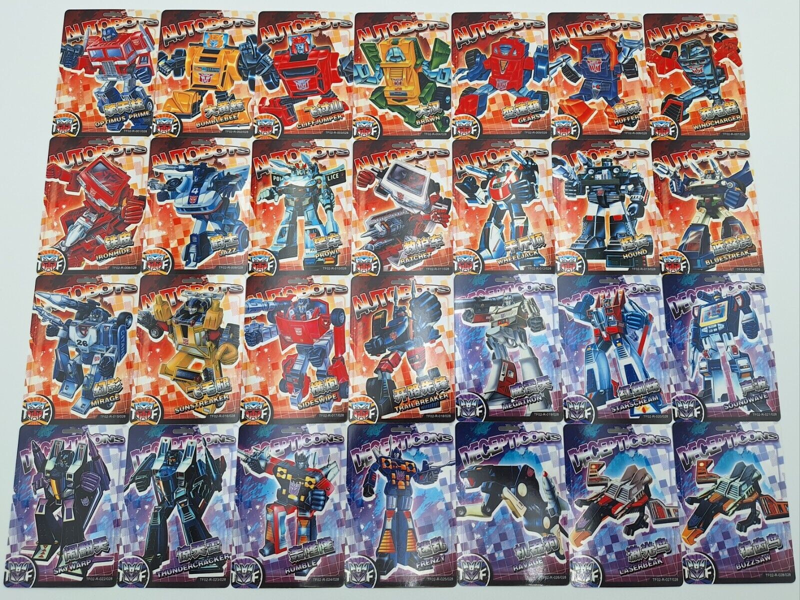 Transformers Trading Card  Set Of 28