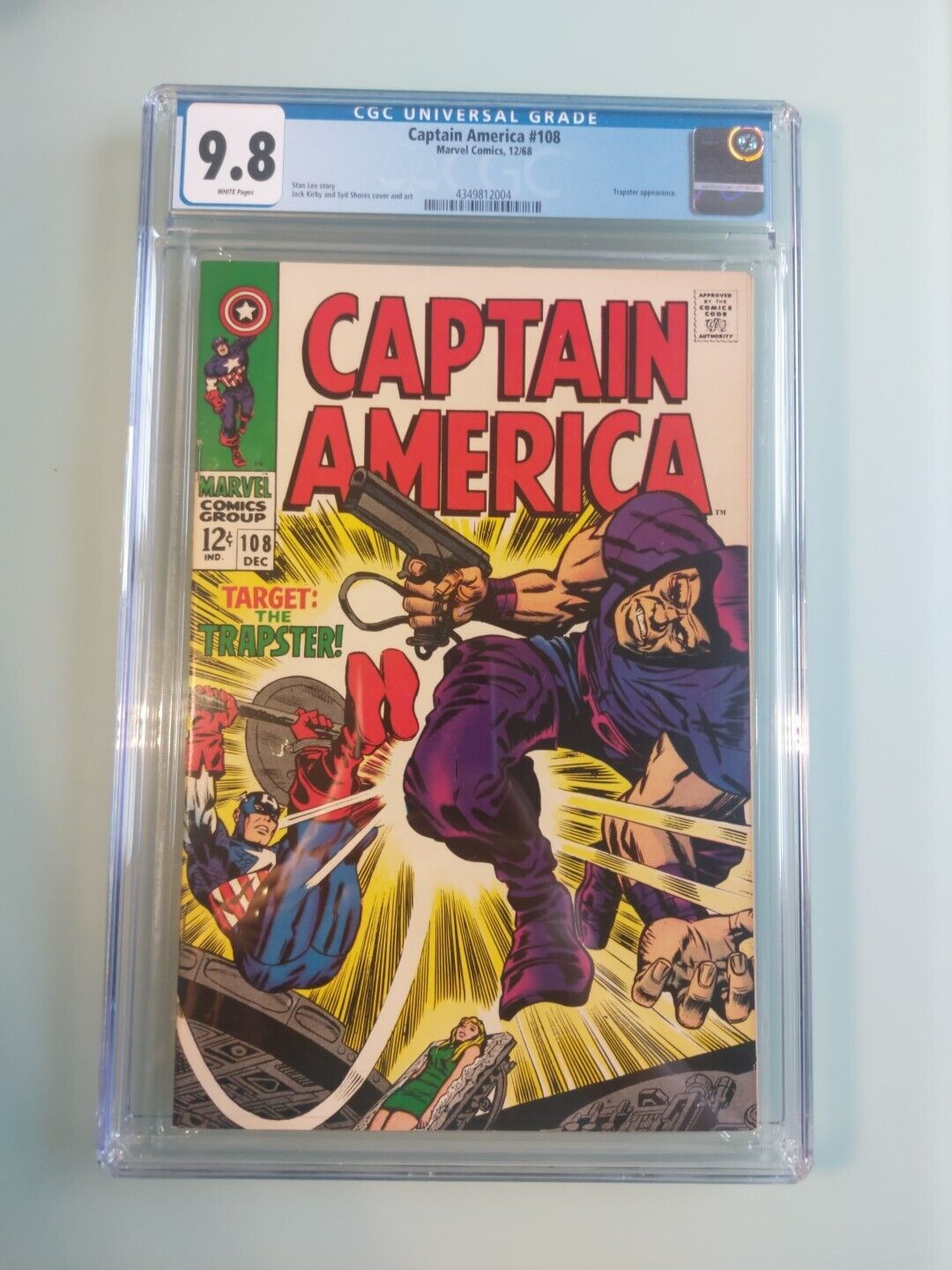 Captain America #108 High Grade Silver Age Superhero Marvel Comic 1968 CGC 9.8