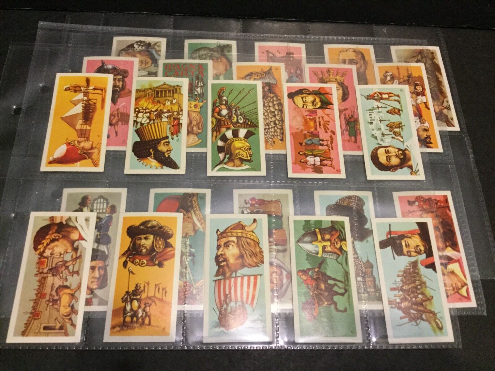 1973 Goodies Confectionery Wicked Monarchs Set of 25 Cards in Sheets Sku892S