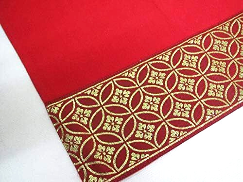 Red No. 24 traditional underlay blanket 75cm x 60cm For Hina Dolls Mo-sen