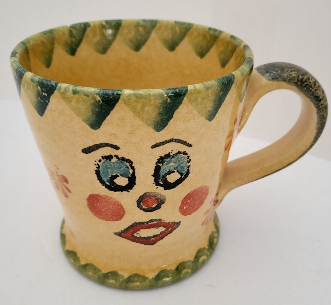 Vintage hand painted Weirdo Funny Gift mug made in Italy Italian art pottery
