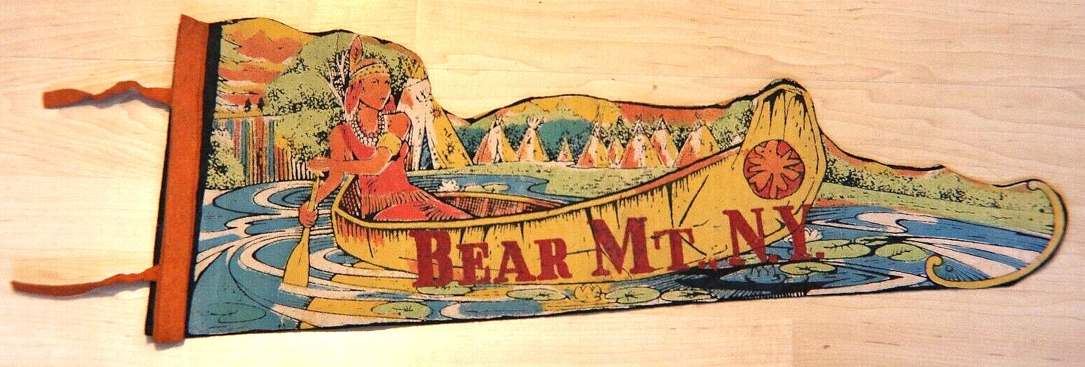 vintage bear mountain new york pennant 23