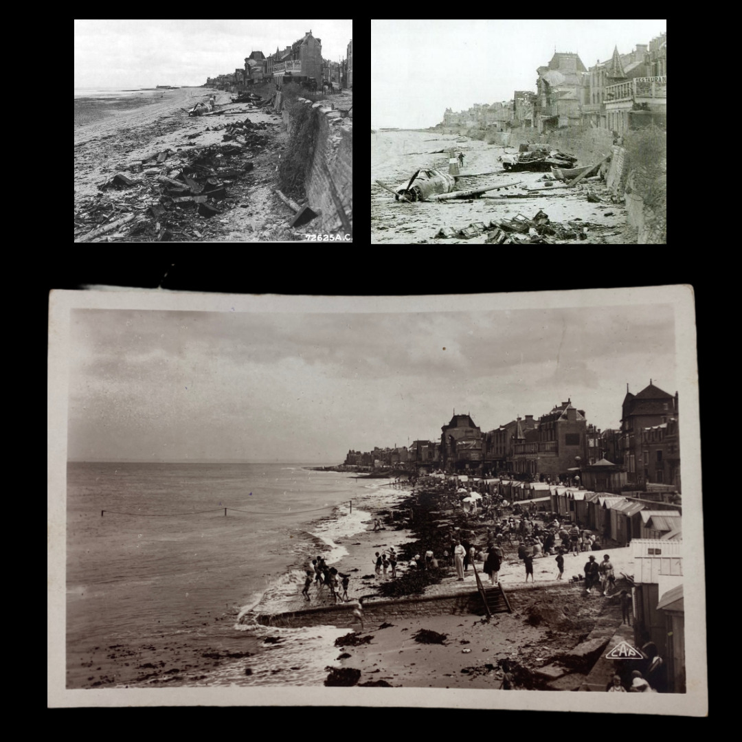 RARE WWII D-Day St.Aubin Juno Sword Beach Invasion Reconnaissance Postcard 03