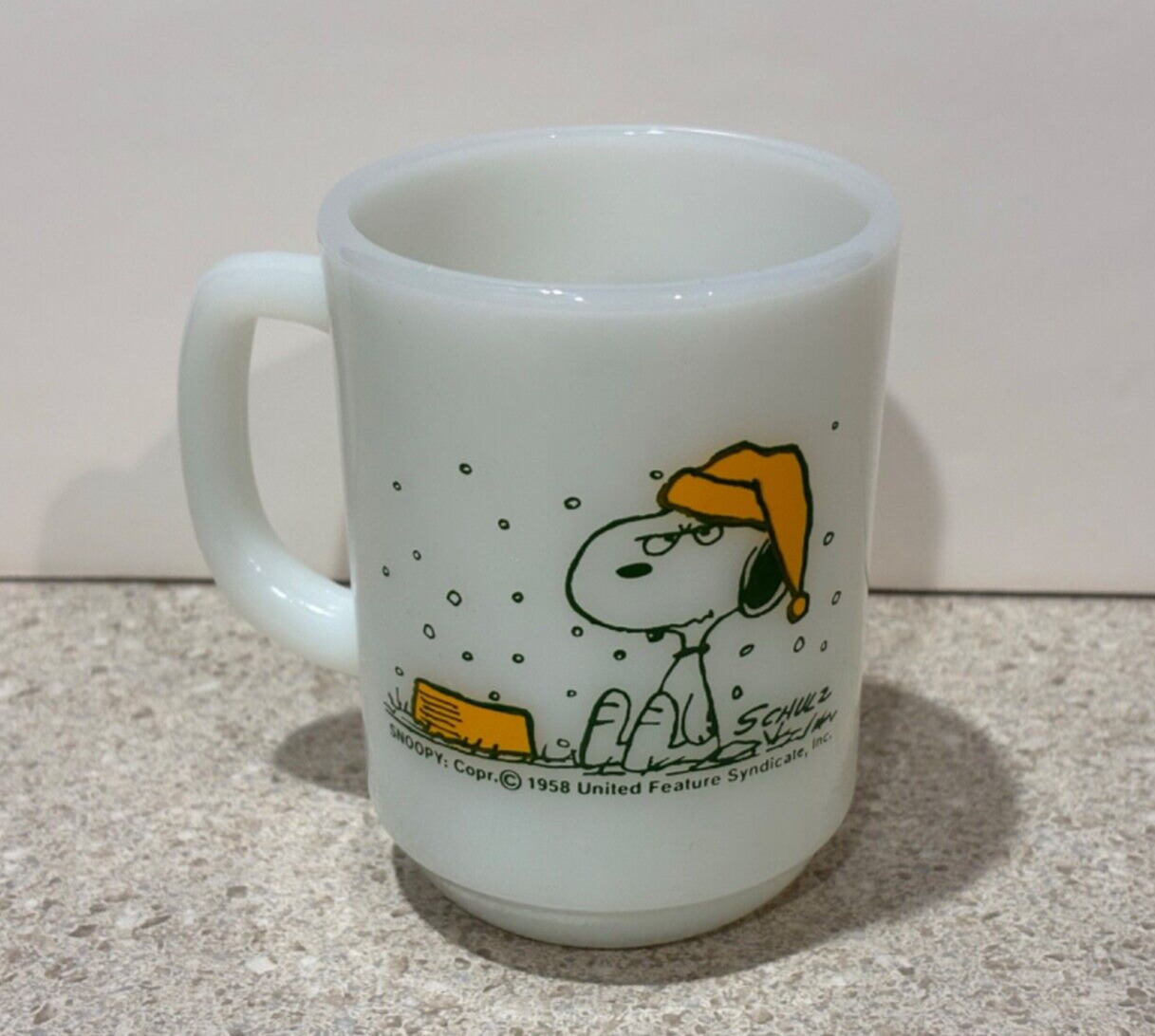 Vintage 1958 Snoopy Coffee Mug I Hate It When It Snows On My French Toast