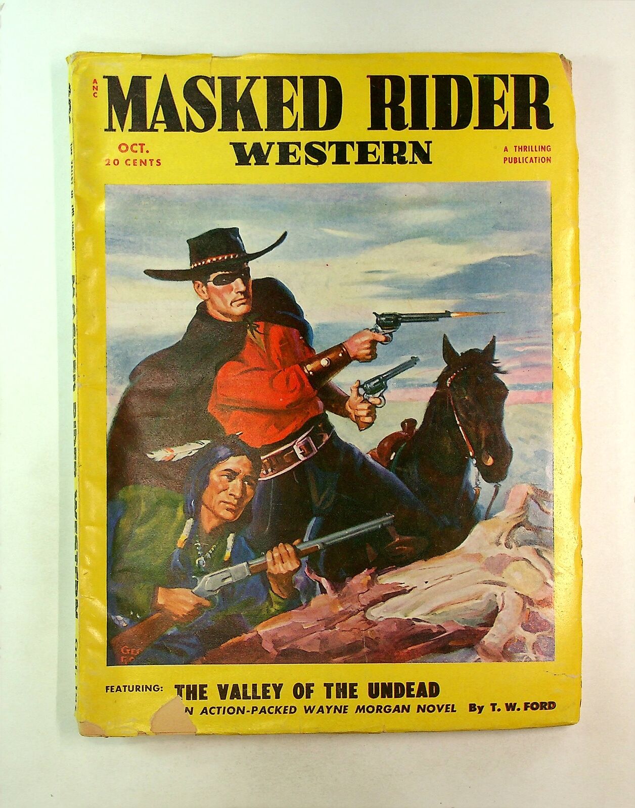 Masked Rider Western Pulp Oct 1951 Vol. 30 #2 FN- 5.5