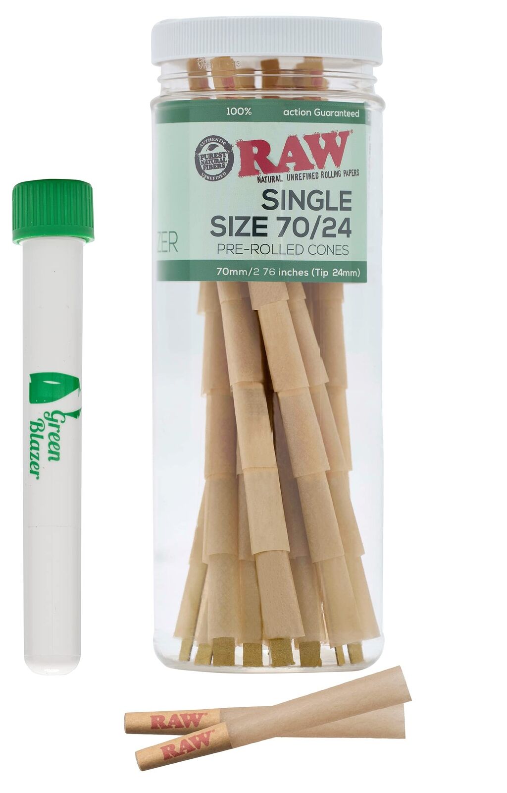 RAW Cones Single Size 70/24 Dogwalker: 50 Pack 