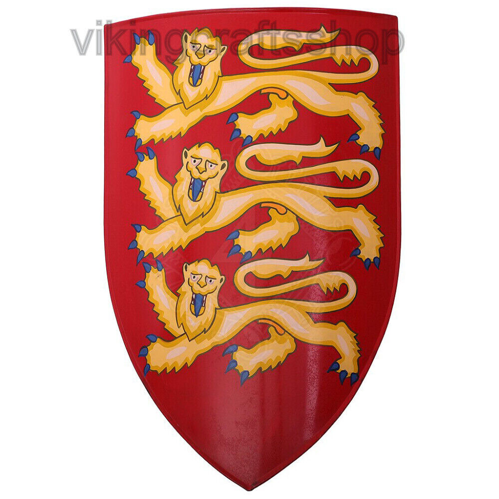 Richard the Lionheart Medieval Heraldic Shield LARP Reenactment Halloween