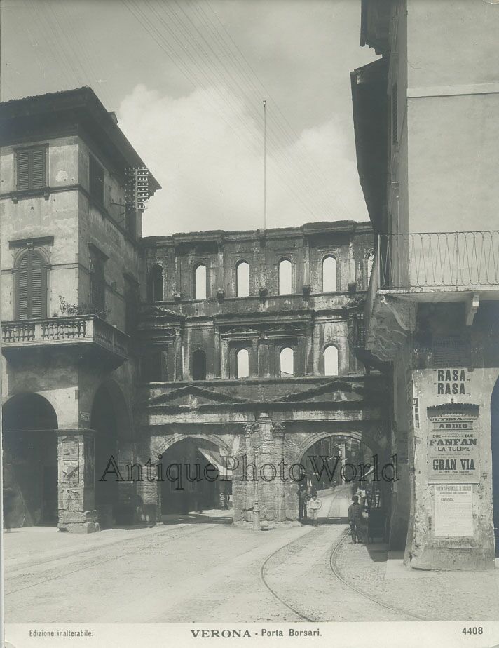 Verona Italy Porta Borsari antique photo