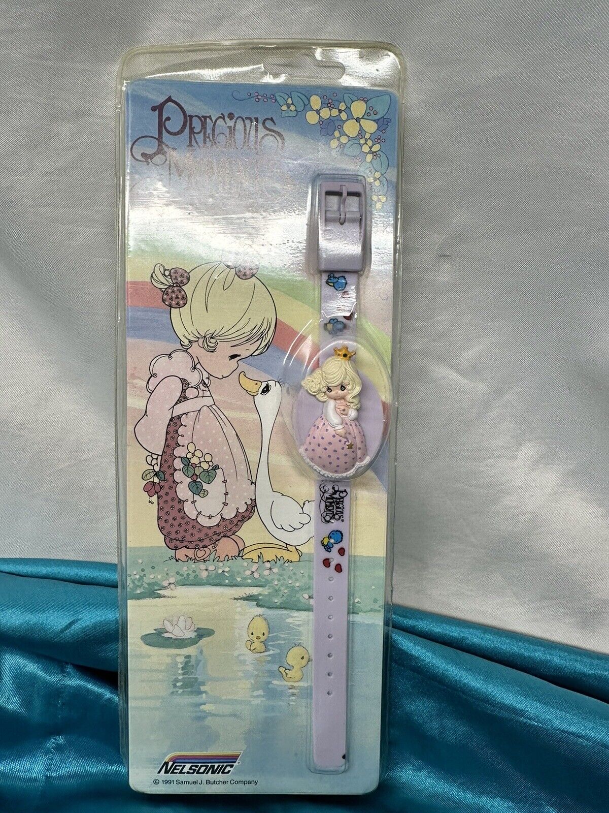 Vintage 1991 Nelsonic Precious Moments Lavender Girl Watch New Factory Sealed