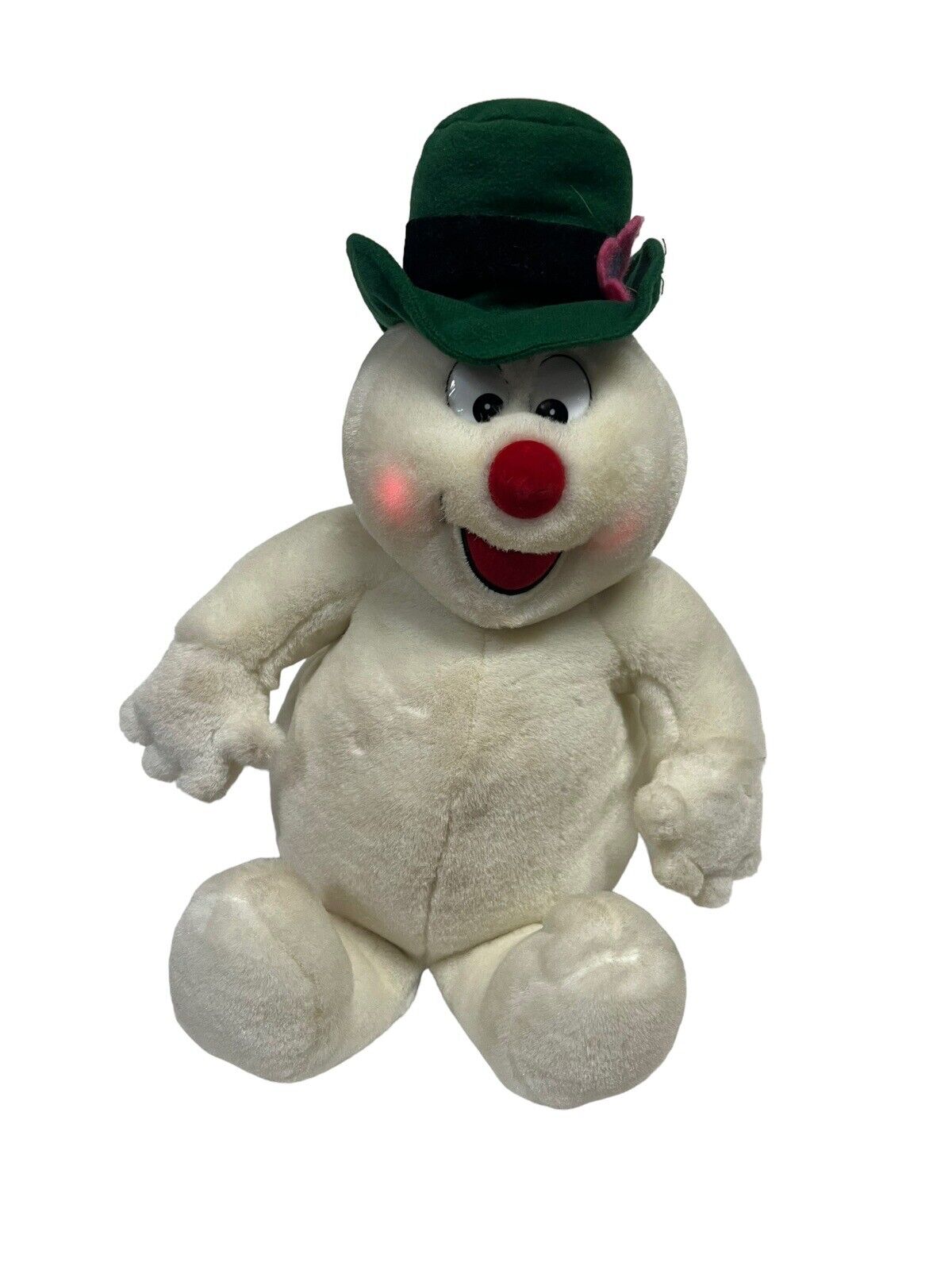 Vintage Gemmy Singing Frosty the Snowman Musical Plush Toy 1999 12” Working