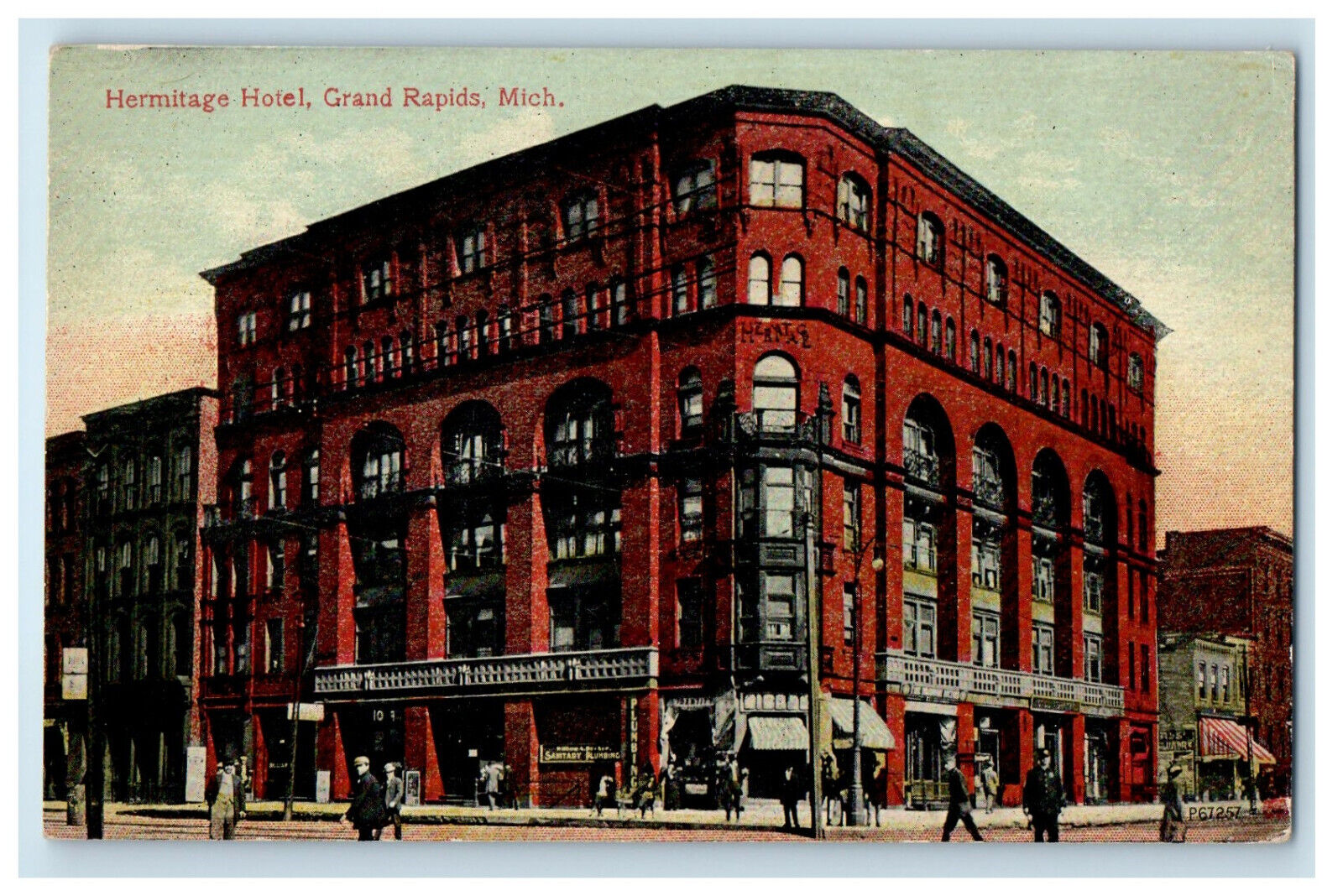 c1910 Hermitage Hotel Grand Rapids Michigan MI Unposted Antique Postcard